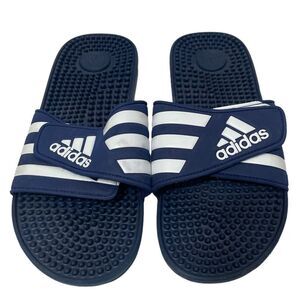 Adidas Navy Blue Athletic Slide On Sandals